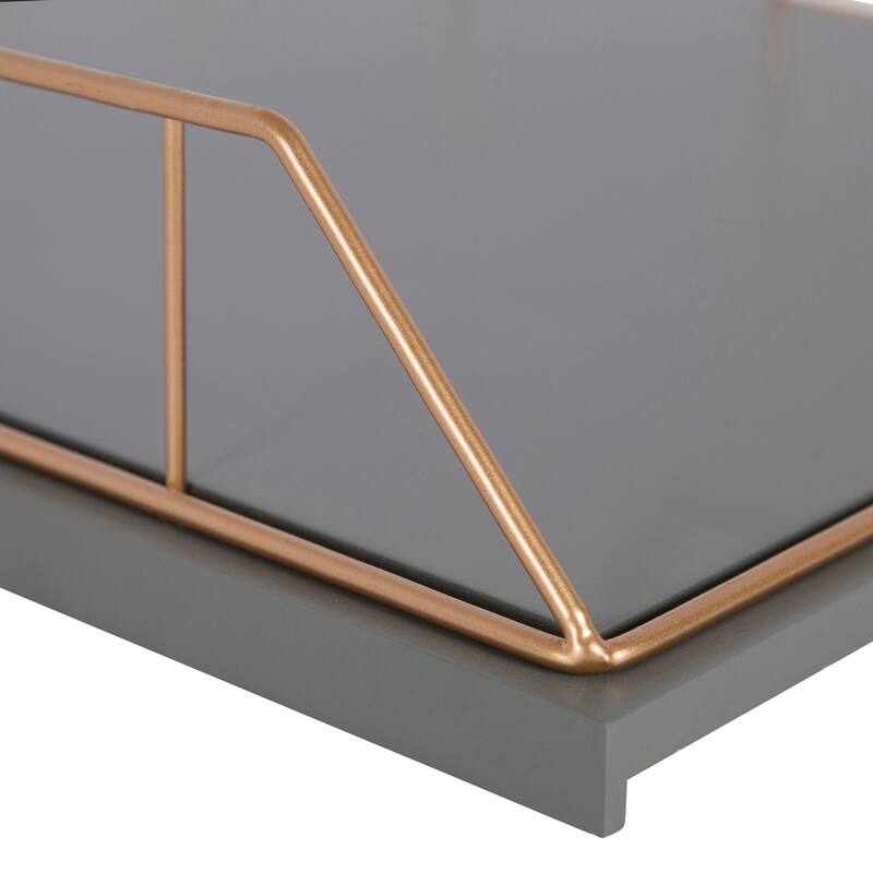 Carbon Loft Richter Stacked Metal and Wood Letter Trays - N/A