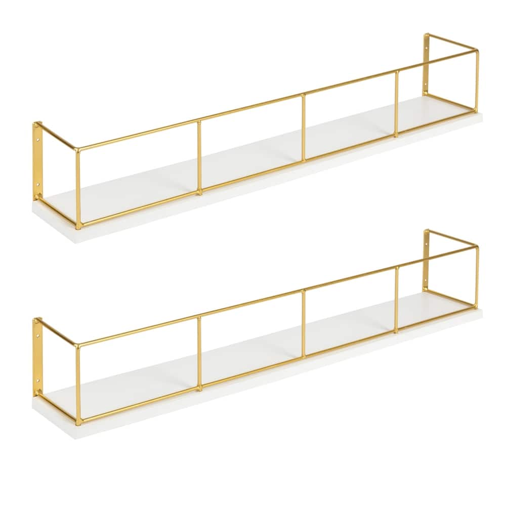 Carbon Loft Richter 2-pack Wood and Metal Floating Wall Shelves - 2 Piece