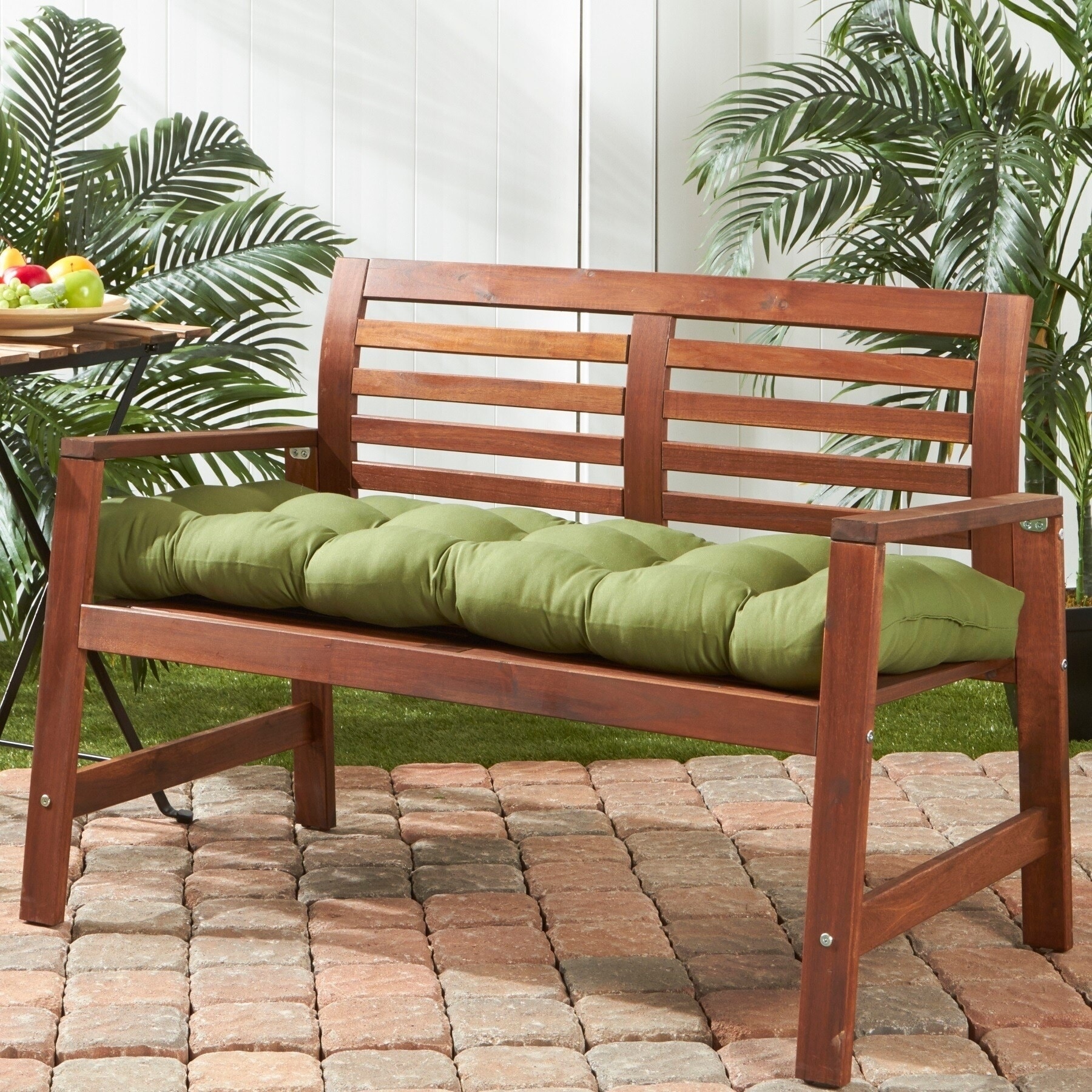 Green bench outlet cushion