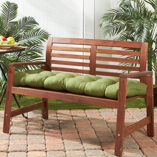 18-inch x 51-inch Outdoor Green Bench Cushion