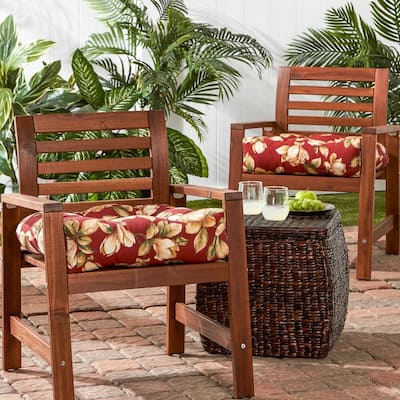 Dunedin 20-inch Outdoor Floral Chair Cushion (Set of 2) by Havenside Home - 20l x 20w