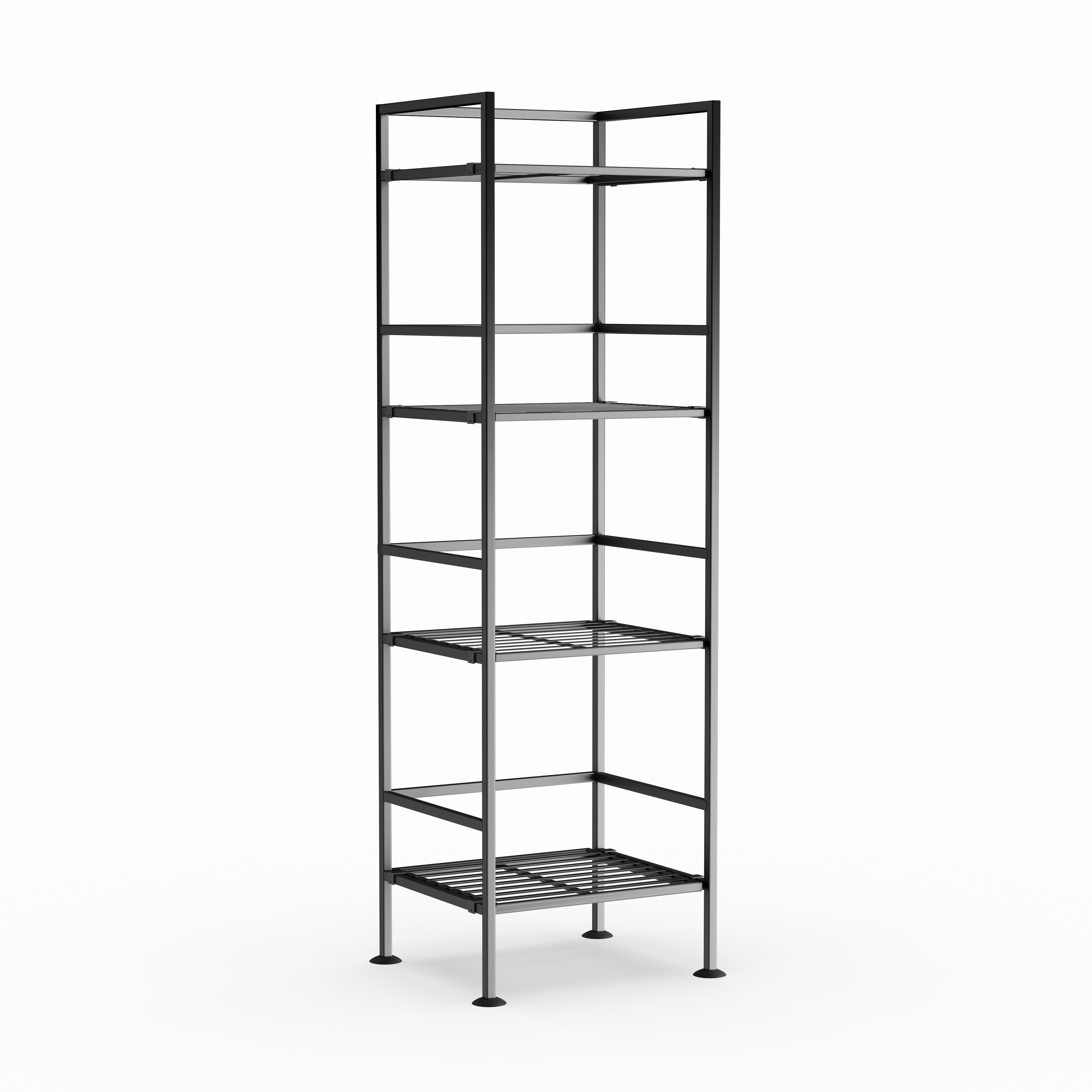 square metal shelving units