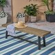 preview thumbnail 5 of 8, Raphael Outdoor Acacia Wood Bench by Christopher Knight Home - Black