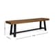 preview thumbnail 3 of 8, Raphael Outdoor Acacia Wood Bench by Christopher Knight Home - Black
