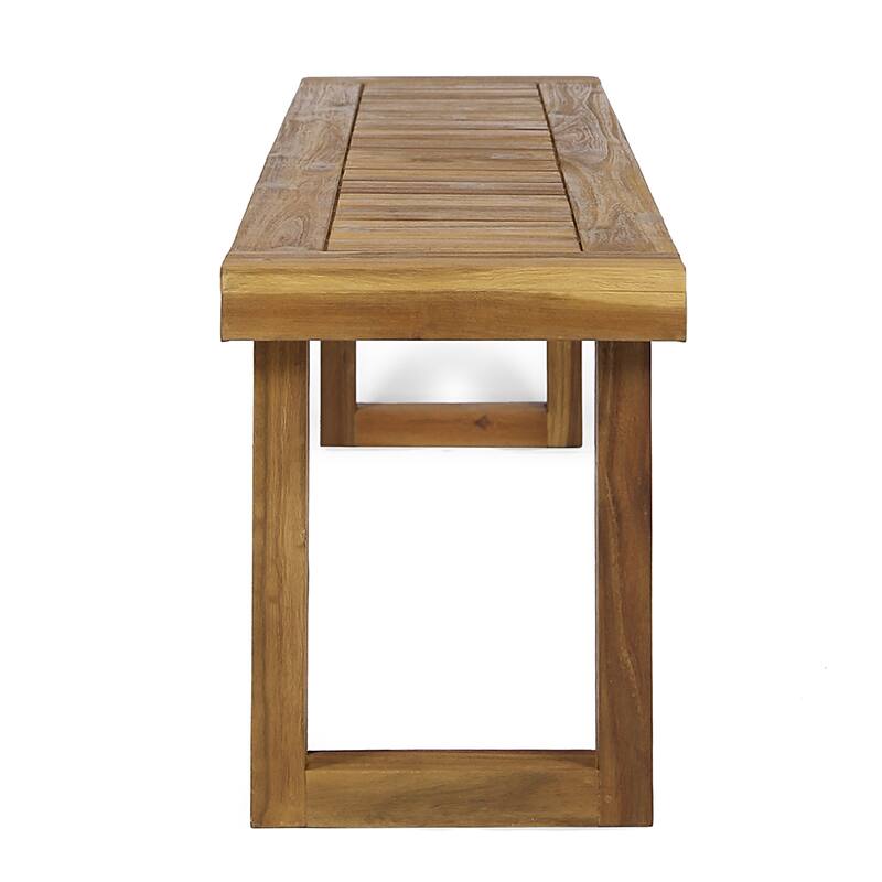 Nestor Outdoor Acacia Wood Bench by Christopher Knight Home