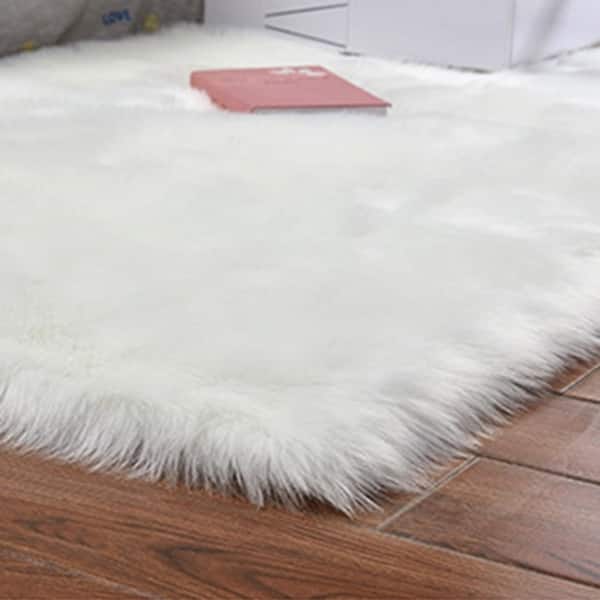 Shop Soft Rectangle Faux Sheepskin Rug Sofa Carpet Floor Mat