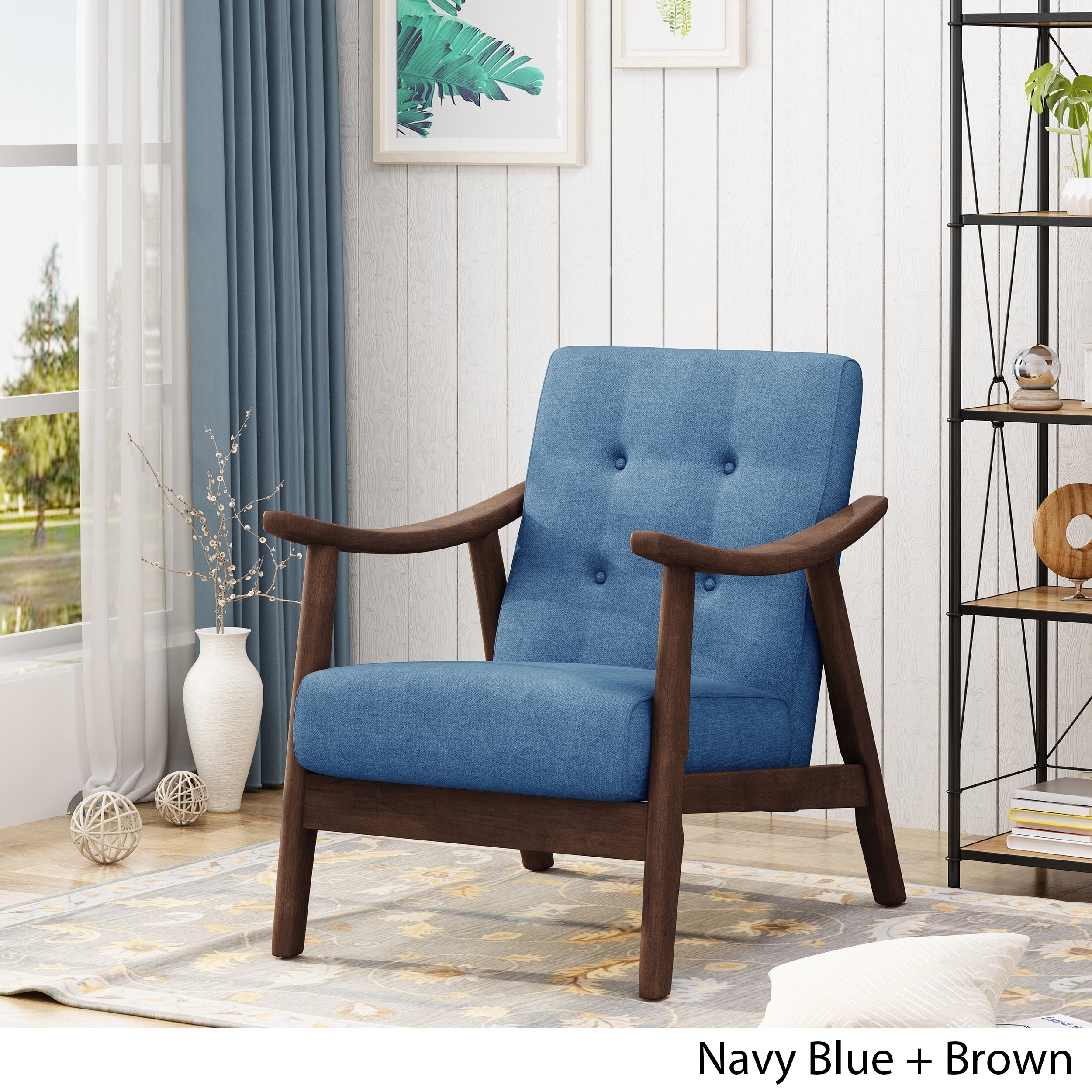 mid century modern navy chair