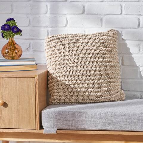 Farlie Knitted Cotton Pillow by Chirstopher Knight Home