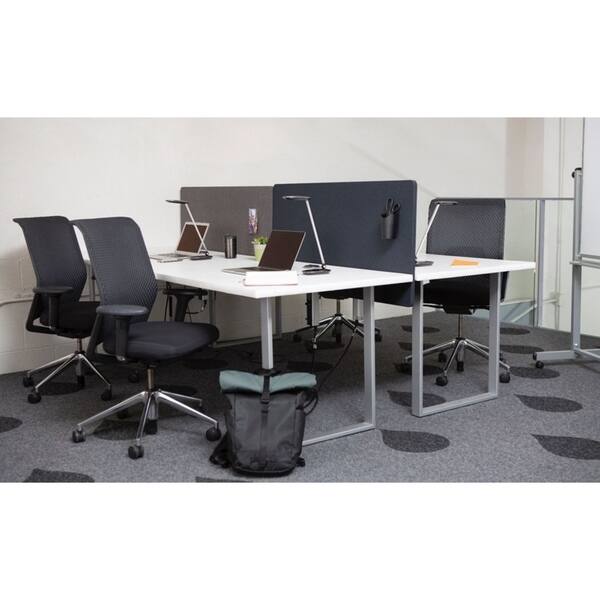 Offex Classroom, Library, Office Desk Mounted Partition Divider 3 Piece ...