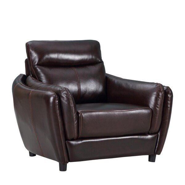 Shop Brown Leather Upholstered Living Room Club Chair
