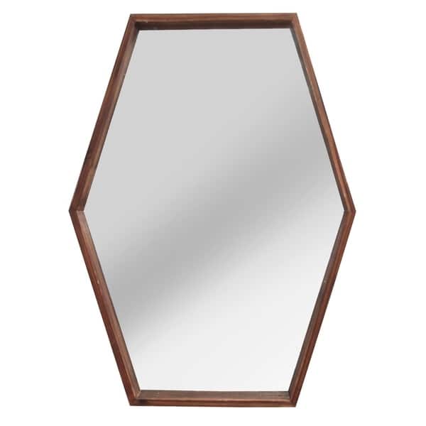 Stratton Home Decor Jojo Wood Mirror Dark Brown A N Overstock 22730311