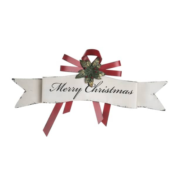 Metal “Merry Christmas” Banner Wall Decor - Bed Bath & Beyond - 22730365