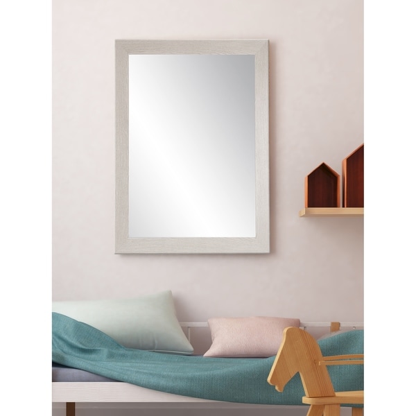 Shop Farmhouse Gray Wood Grain Wall Mirror - On Sale ...