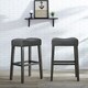 The Gray Barn Overlook Upholstered Backless Saddle Seat Bar Stool (Set of 2) - Thumbnail 6