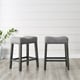 preview thumbnail 1 of 9, Roundhill Furniture The Gray Barn Barish Backless Saddle Seat Counter Stools (Set of 2)