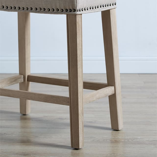 Roundhill Furniture The Gray Barn Barish Backless Saddle Seat Counter Stools (Set of 2) On