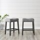 The Gray Barn Barish Backless Saddle Seat Counter Stools (Set of 2) - Thumbnail 0