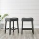 The Gray Barn Barish Backless Saddle Seat Counter Stools (Set of 2) - Thumbnail 6