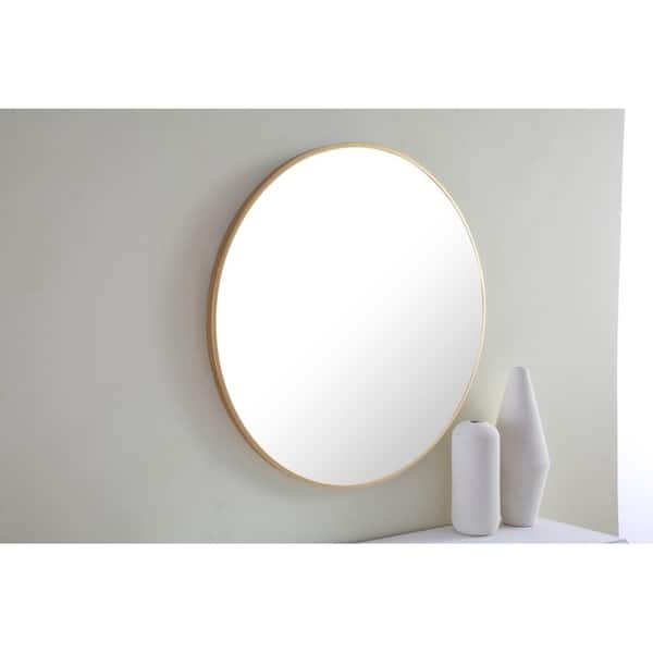 Strick Bolton Prine 28 Inch Metal Frame Round Mirror Strick Bolton Prine 28 Inch Metal Frame Round Mirror