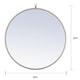 preview thumbnail 11 of 9, Strick & Bolton Patti Metal 28-inch Round Mirror with Decorative Hook
