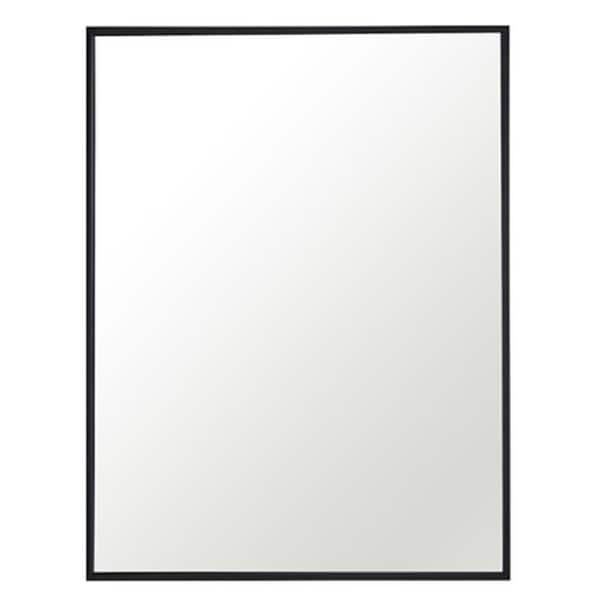 Strick & Bolton Posey Rectangular Metal Mirror - Black - Black