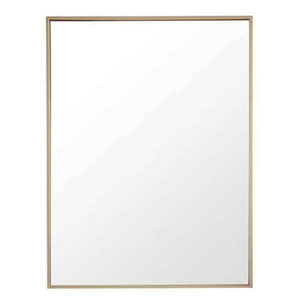 Strick & Bolton Posey Rectangular Metal Mirror - Brass - N/A