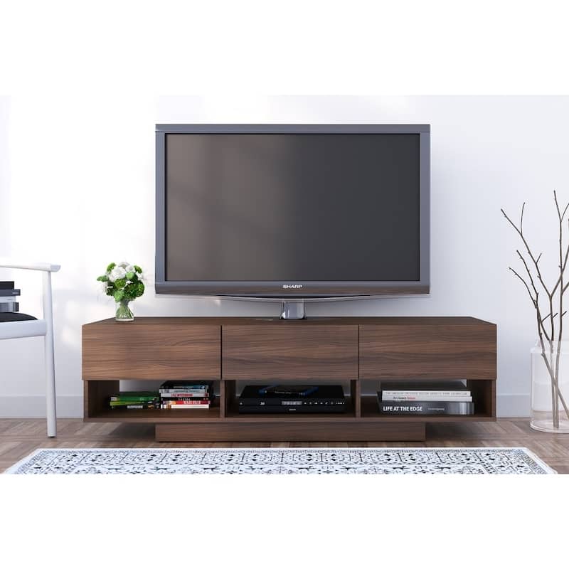 Nexera Rustik 60 inch TV Stand with 3 Drawers - Brown