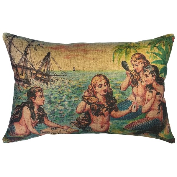 Mermaids Linen Pillow
