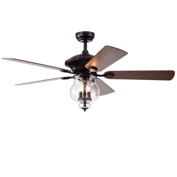 Shop Topher 52 Inch 5 Blade Antique Bronze Lighted Ceiling