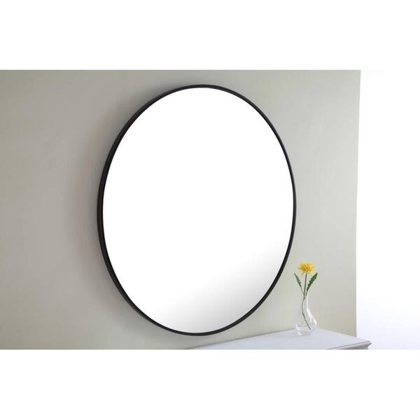 Metal Frame Round Mirror