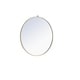 preview thumbnail 8 of 13, Strick & Bolton Patti Metal 42-inch Round Mirror with Decorative Hook