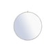 preview thumbnail 11 of 13, Strick & Bolton Patti Metal 42-inch Round Mirror with Decorative Hook Silver - Silver
