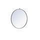 preview thumbnail 3 of 13, Strick & Bolton Patti Metal 42-inch Round Mirror with Decorative Hook