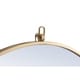 preview thumbnail 9 of 13, Strick & Bolton Patti Metal 42-inch Round Mirror with Decorative Hook