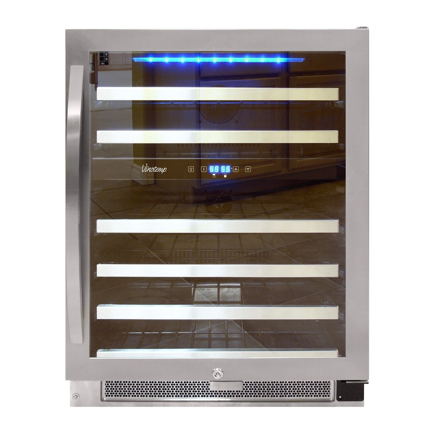 vinotemp 46 bottle dual zone wine cooler