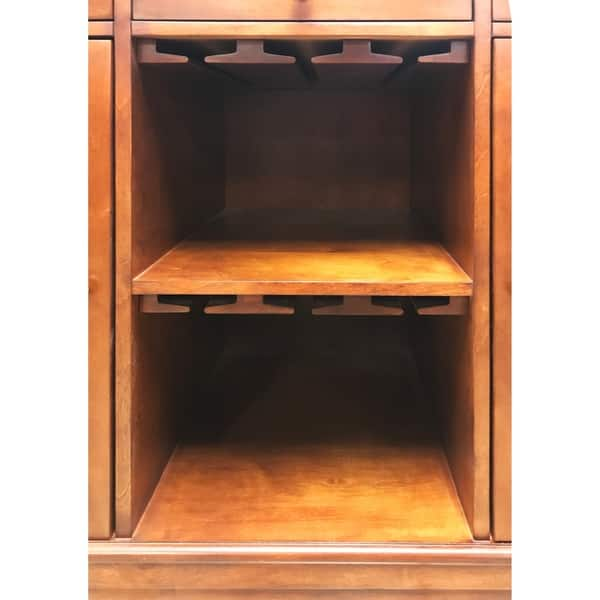 Shop Vinotemp Cava 38 Bottle Wine Storage Credenza Red Mahogany