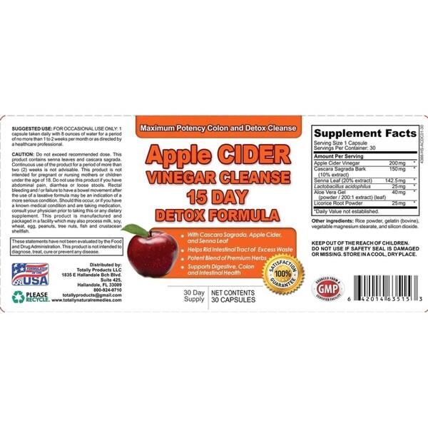 Apple Cider Vinegar Cleanse Natural Detox And Weight Loss 3 Bottles X 30 Capsules Apple Cider Vinegar Cleanse Natural Detox And Weight Loss 3 Bottles X 30 Capsules