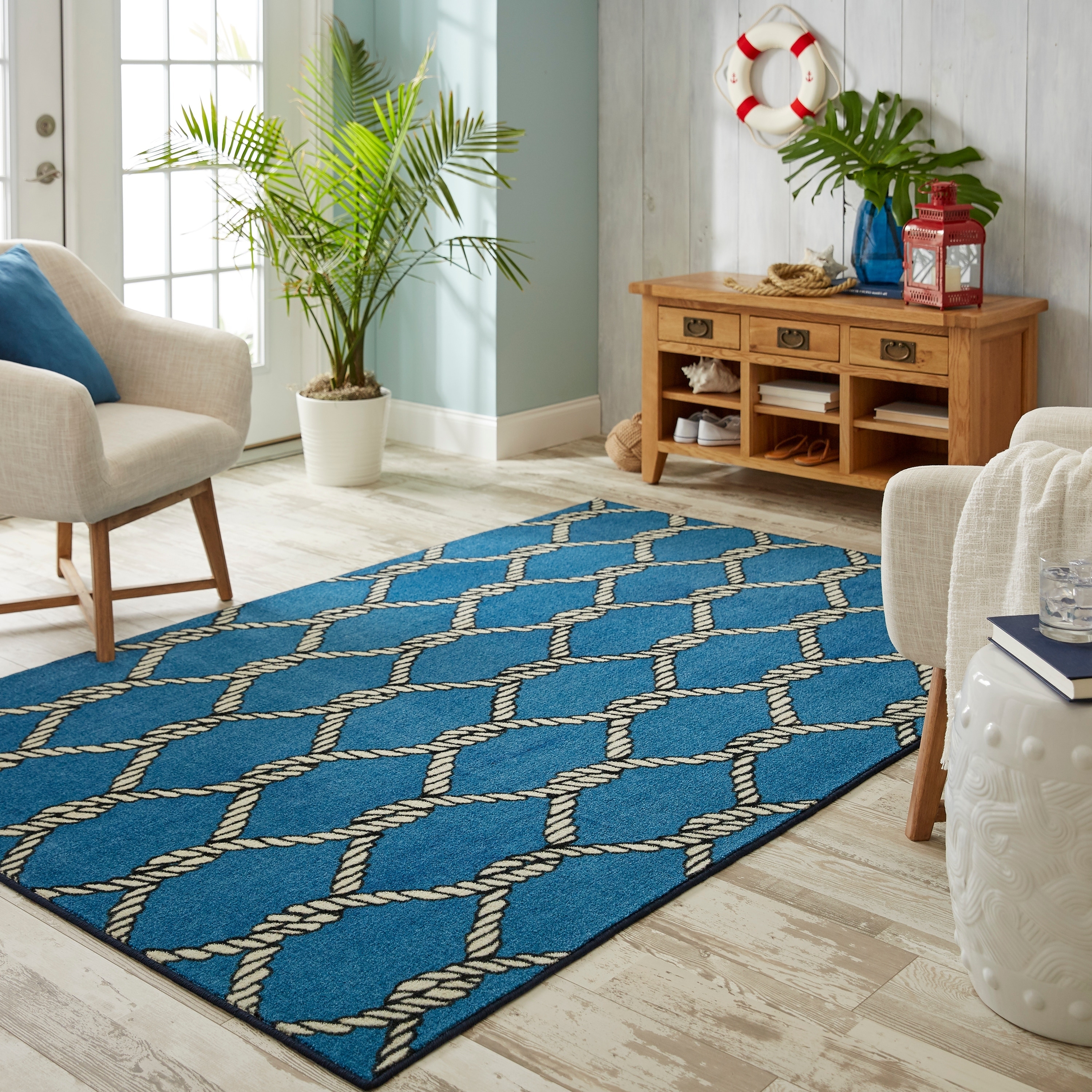 Mohawk Home Coastal Net Nautical Area Rug - Overstock - 22731748