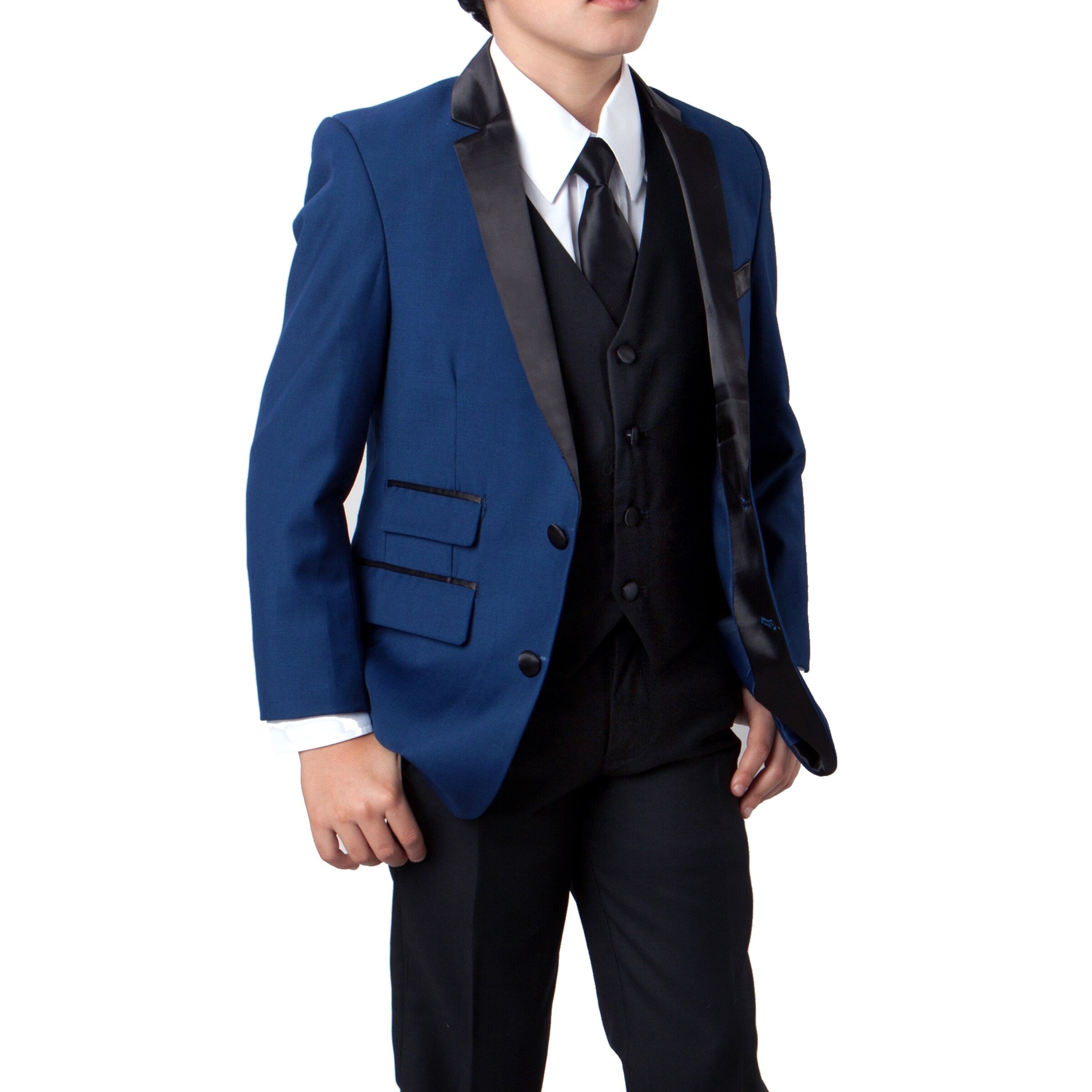 blue boys suit
