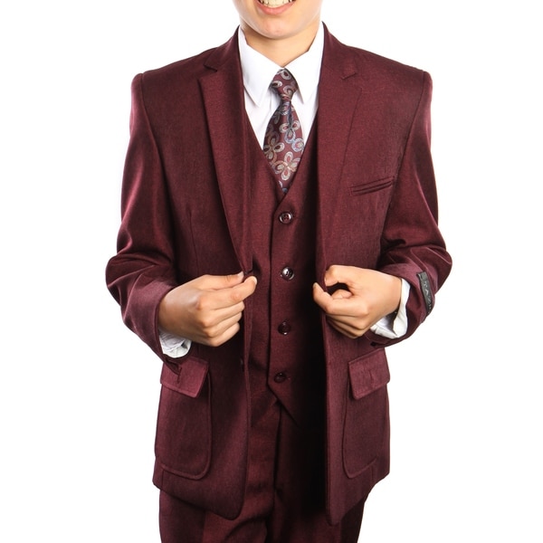 boys burgundy suit