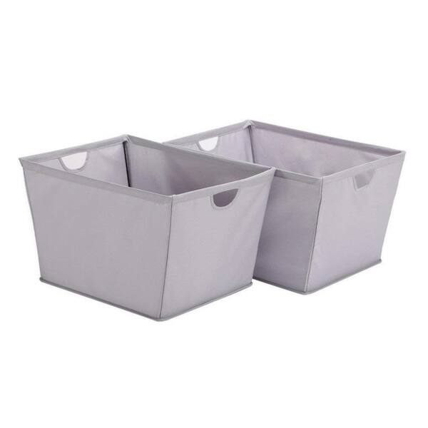 Durable Open Canvas Storage Bin with Builtin Handles Bed Bath