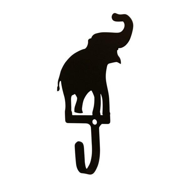 Village Wrought Iron Decorative Elephant Wall Hook Small Village Wrought Iron Decorative Elephant Wall Hook Small