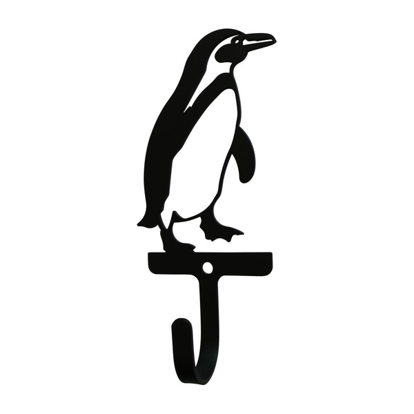Village Wrought Iron Decorative Penguin Wall Hook - Small