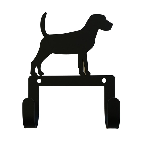 Village Wrought Iron Decorative Beagle Leash and Collar Wall Hook