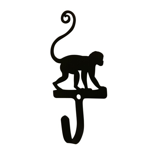 Village Wrought Iron Decorative Monkey Wall Hook - Small