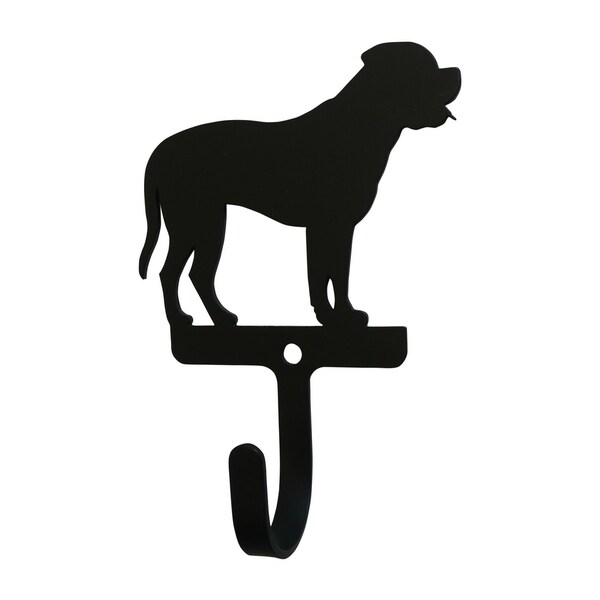 Village Wrought Iron Decorative Mastiff Wall Hook - Small