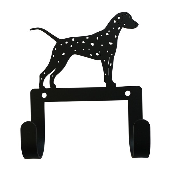 Village Wrought Iron Decorative Dalmatian Leash and Collar Wall Hook