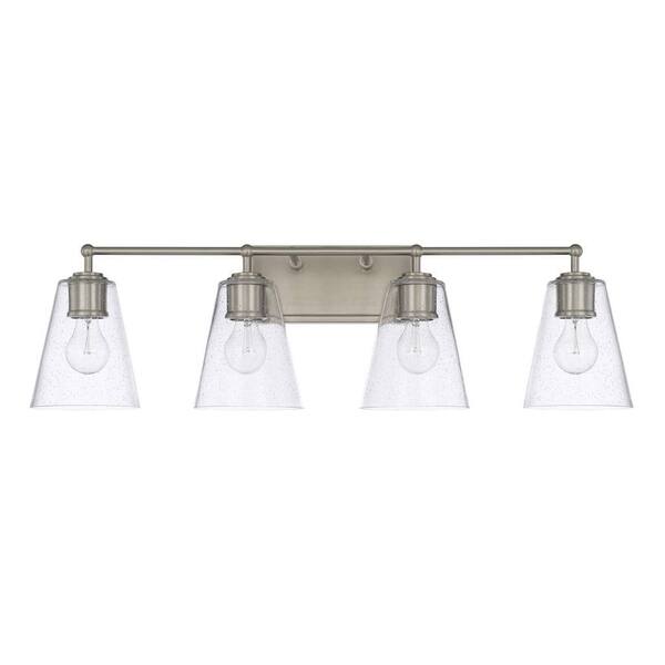 4 Light Brushed Nickel Bath Vanity Bath Vanity Light Brushed Nickel