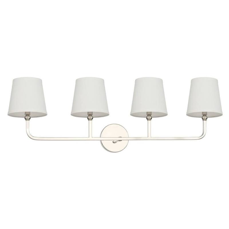 Dawson 4-light Polished Nickel Bath/Vanity Light - Polished Nickel