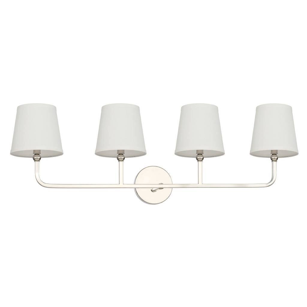 Dawson 4-light Polished Nickel Bath/Vanity Light - Polished Nickel